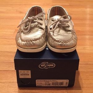Sperry Top-Sider for JCrew Gold Metallic Platinum
